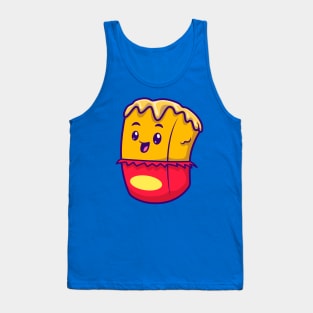 Cute Butter Character Cartoon Tank Top